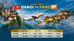 Lịch bay Hà Nội Paro